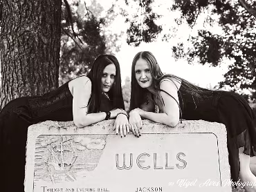 Monica and Shanna - Black And White