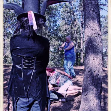 A Day in the Woods A Day in the Woods. Final processing simulating a film cross processing process