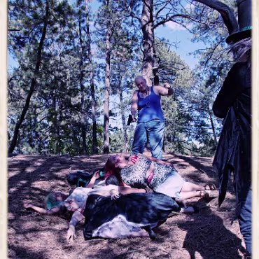 A Day in the Woods A Day in the Woods. Final processing simulating a film cross processing process