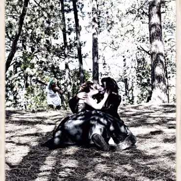 A Day in the Woods A Day in the Woods. Proccesed as if a bleach rinse was used on film.