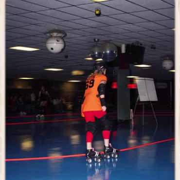 The Derby Girls - Nov. 14th Before videoing the bouts here are some photographs of the warm ups and tear down.