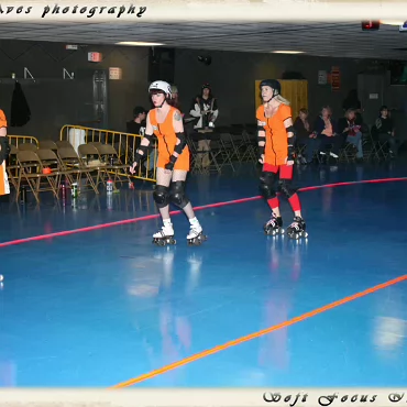 The Derby Girls - Nov. 14th Before videoing the bouts here are some photographs of the warm ups and tear down.