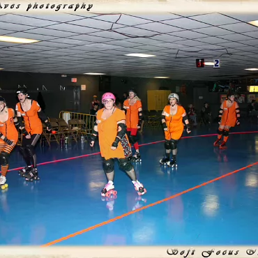 The Derby Girls - Nov. 14th Before videoing the bouts here are some photographs of the warm ups and tear down.